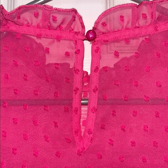 SHEIN Ruffle Cap Sleeve Swiss Dot Top 🩷 - Picture 7 of 10